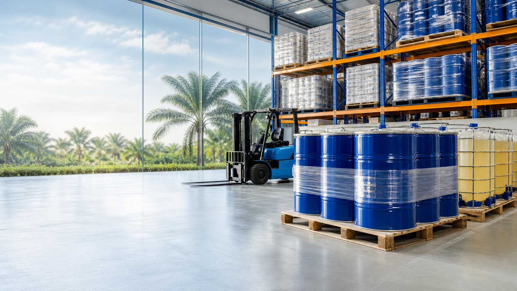 Food-grade edible oil logistics warehouse